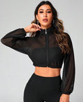 Cropped Sheer Jacket
